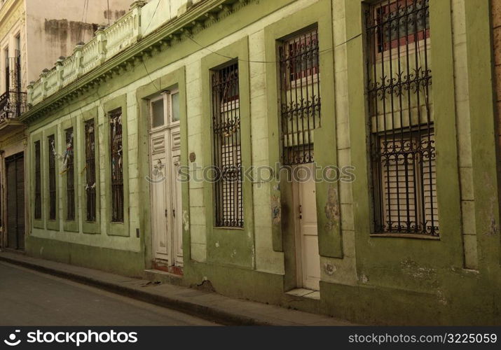 Facade of a building structure, Havana, Cuba