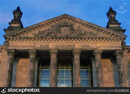 Facade of a building, The Reichstag, Berlin, Germany