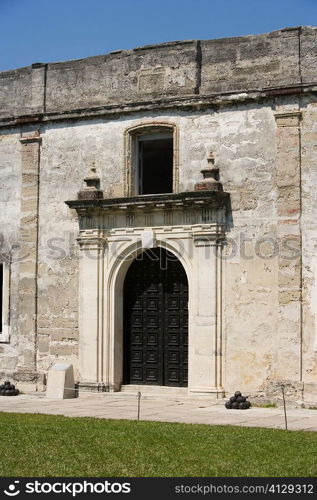 Facade of a castle, Castillo De San Marcos National Monument, St Augustine, Florida, USA