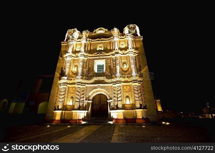 Facade of a cathedral, Santo Domingo, San Cristobal De Las Casas, Chiapas, Mexico