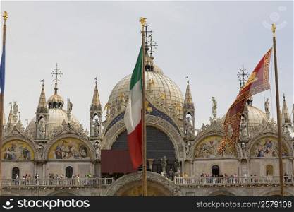 Facade of a cathedral, St. Mark&acute;s Cathedral, Venice, Italy