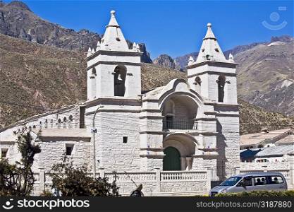 Facade of a church, Chivay Church, Chivay, Arequipa, Peru