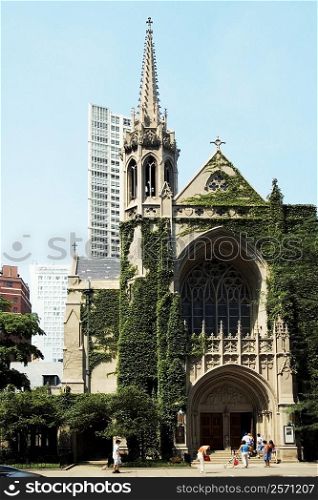 Facade of a church, Fourth Presbyterian Church, Michigan Avenue, Chicago, Illinois, USA