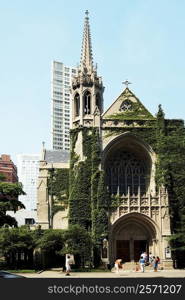 Facade of a church, Fourth Presbyterian Church, Michigan Avenue, Chicago, Illinois, USA