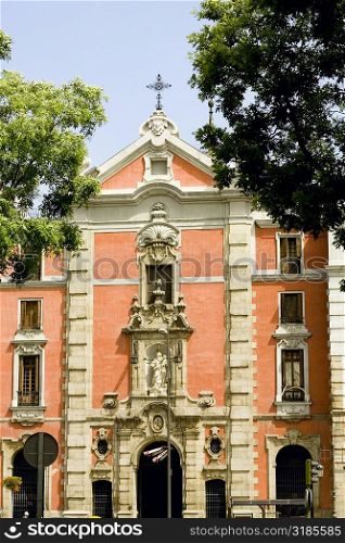 Facade of a church, Madrid, Spain