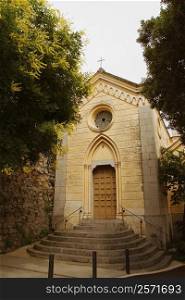 Facade of a church, Positano, Salerno, Campania, Italy