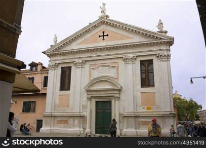Facade of a church, Venice, Italy