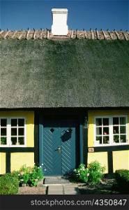 Facade of a cottage, Funen County, Denmark