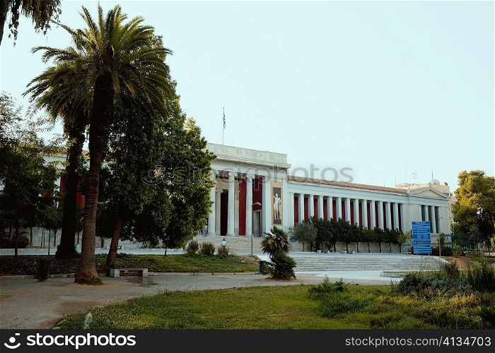 Facade of a government building, Athens, Greece