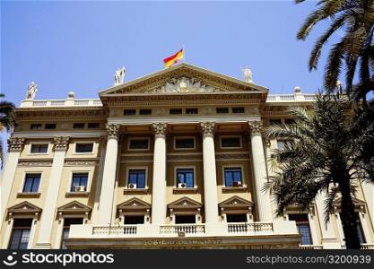 Facade of a government building, Barcelona, Spain