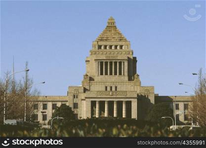 Facade of a government building, National Diet Building, Tokyo Prefecture, Japan