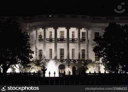 Facade of a government building, White House, Washington DC, USA