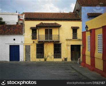 Facade of a house, Cartagena, Colombia