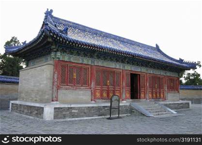 Facade of a house, China