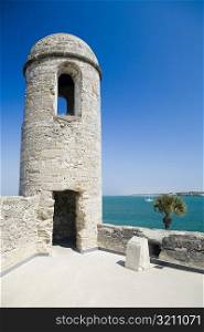Facade of a lookout tower, Castillo De San Marcos National Monument, St.Augustine, Florida, USA