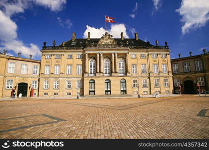 Facade of a palace, Amalienborg Palace, Copenhagen, Denmark