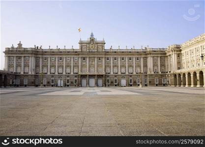 Facade of a palace, Madrid Royal Palace, Madrid, Spain