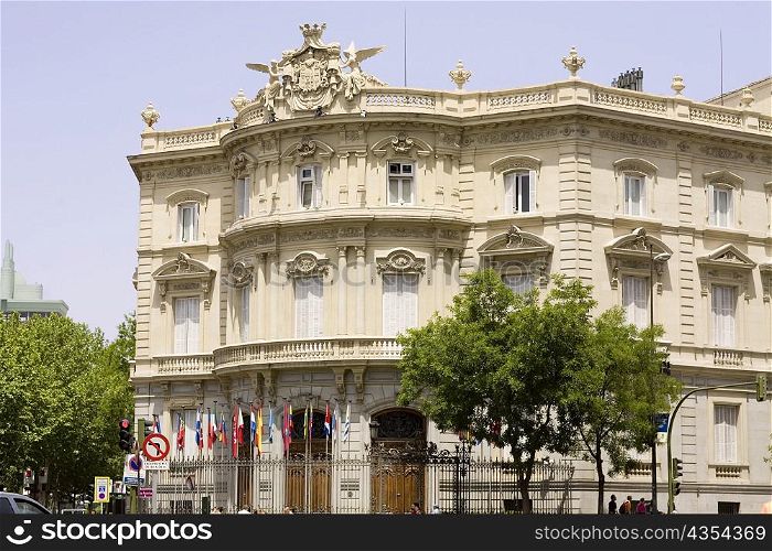 Facade of a palace, Palacio de Linares, Plaza de Cibeles, Madrid, Spain