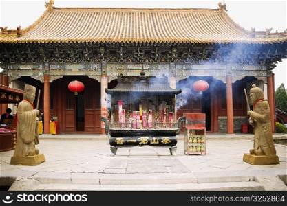 Facade of a temple, Dai Temple, Mt Tai, Tai&acute;an, Shandong Province, China