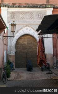 Facade of a traditional building, Marrakesh, Morocco