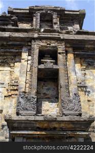 Facade of Arjuna temple on Dieng plateau, Java