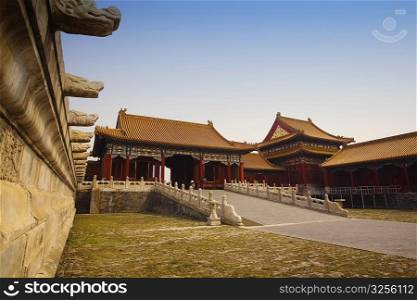 Facade of buildings, Forbidden City, Beijing, China