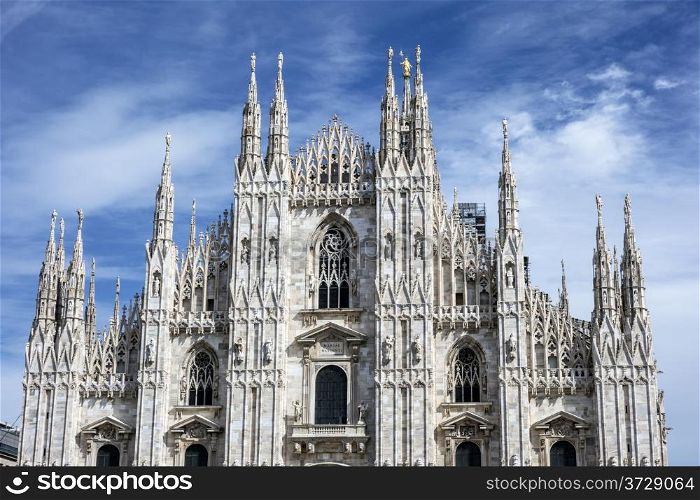 Facade of Cathedral Duomo, Milan, Italy
