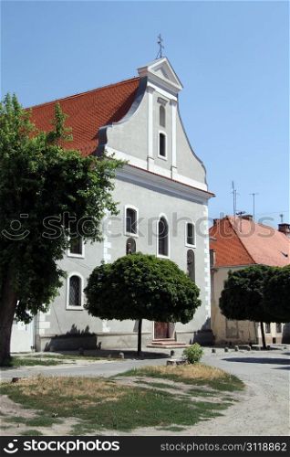 Facade of Franciscan church in Osijek, Croatia