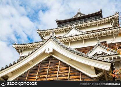 facade of Hiroshima castle Japan