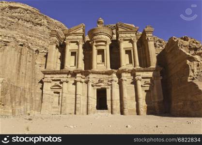 Facade of Monastery in Petra, Jordan