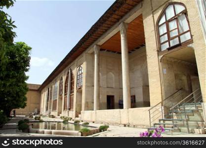 Facade of palace in fortress Arg-e Karim Khan in Shiraz, Iran