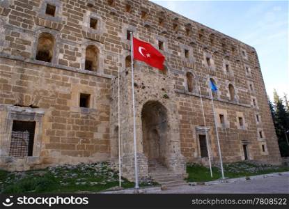 Facade of roman theatre in Aspendos, Turkey