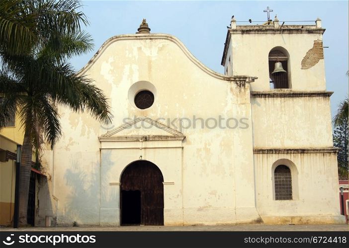 Facade of San Fransisco church in Comayagua, Honduras