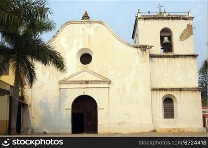 Facade of San Fransisco church in Comayagua, Honduras