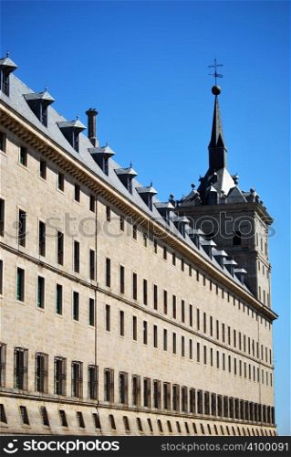 "Facade of "San Lorenzo del Escorial" Abbey. Spanish landmark "