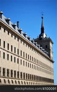 "Facade of "San Lorenzo del Escorial" Abbey. Spanish landmark "