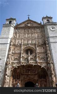 Facade of San Pablo church XV-XVII centuries in Valladolid, Castilla y Leon, Spain