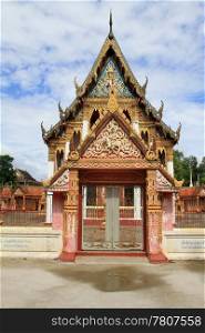 Facade of temple in Wat Ko Lak, Prachuap Khiri Khan, Thailand