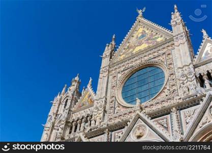Facade of the Cathedral of Siena in Tuscany Italy. Facade of the Cathedral of Siena in Tuscany