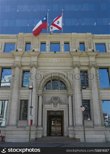 Facade of the government building, Valparaiso, Chile