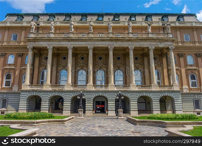 Facade of the Hungarian National Gallery in Budapest