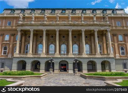 Facade of the Hungarian National Gallery in Budapest