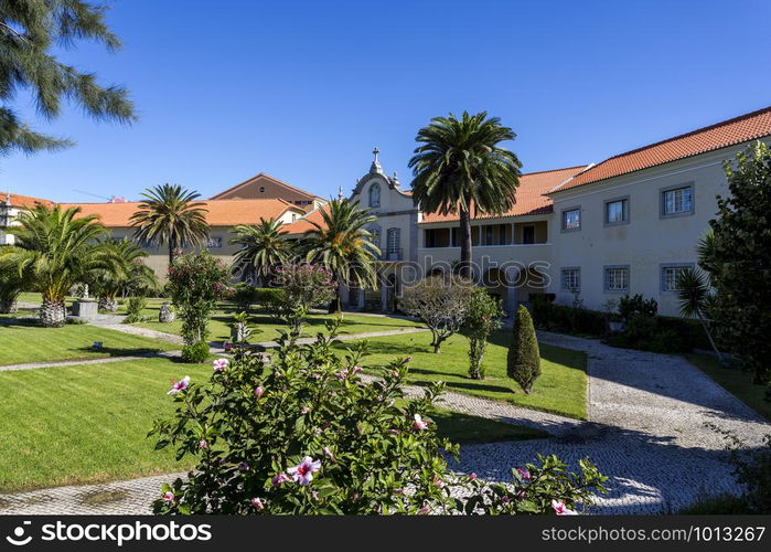 Facade of the main building of the private catholic school of the Salesians Congregation in Estoril, Portugal