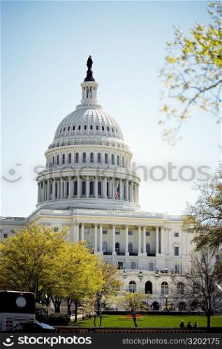 Facade of the United States Capitol Building, Washington DC, USA