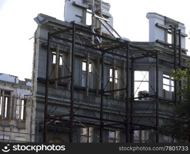 Facade rest. Rest of the facade of an old building in Berlin, Germany