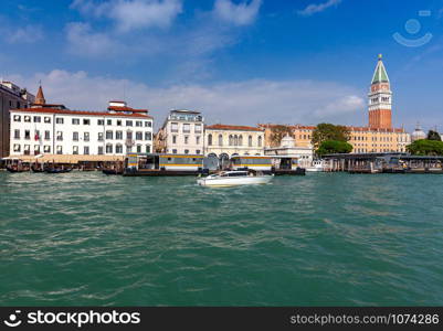 Facades of old medieval houses along the canals. Venice. Italy.. Venice. Old houses over the canal.