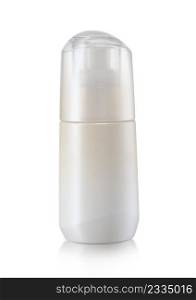 Face cream spray emulsion container on white.