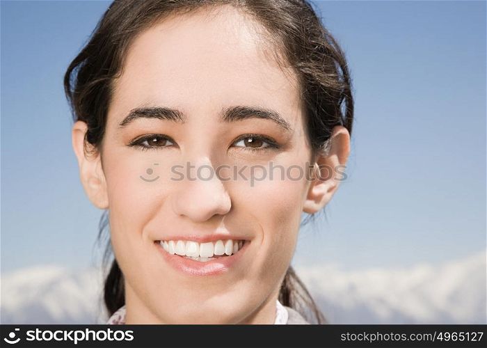 Face of a young woman