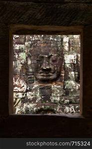Face of Buddha in Bayon temple, Angkor Wat, Cambodia