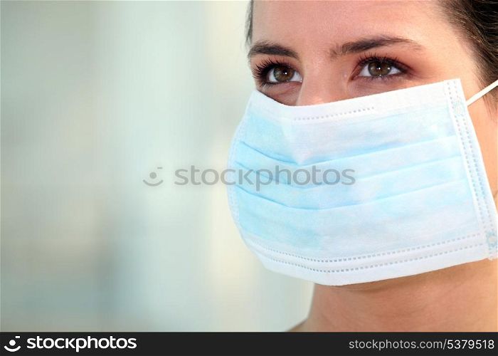 face of doctor with mask